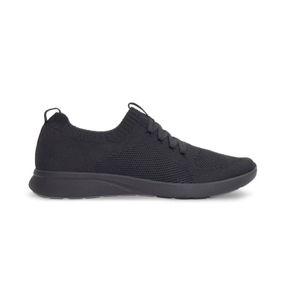 Aetrex Jocelyn Knit Slip-On Sneaker - Black/Black