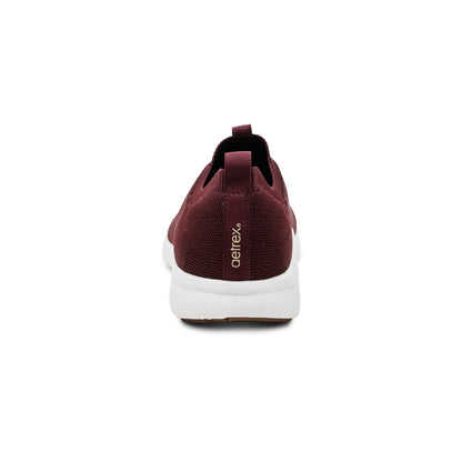 Aetrex Felicity Knit Slip-On Sneaker - Burgundy