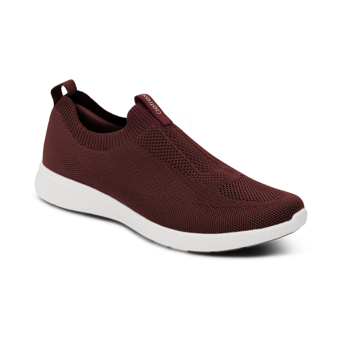 Aetrex Felicity Knit Slip-On Sneaker - Burgundy