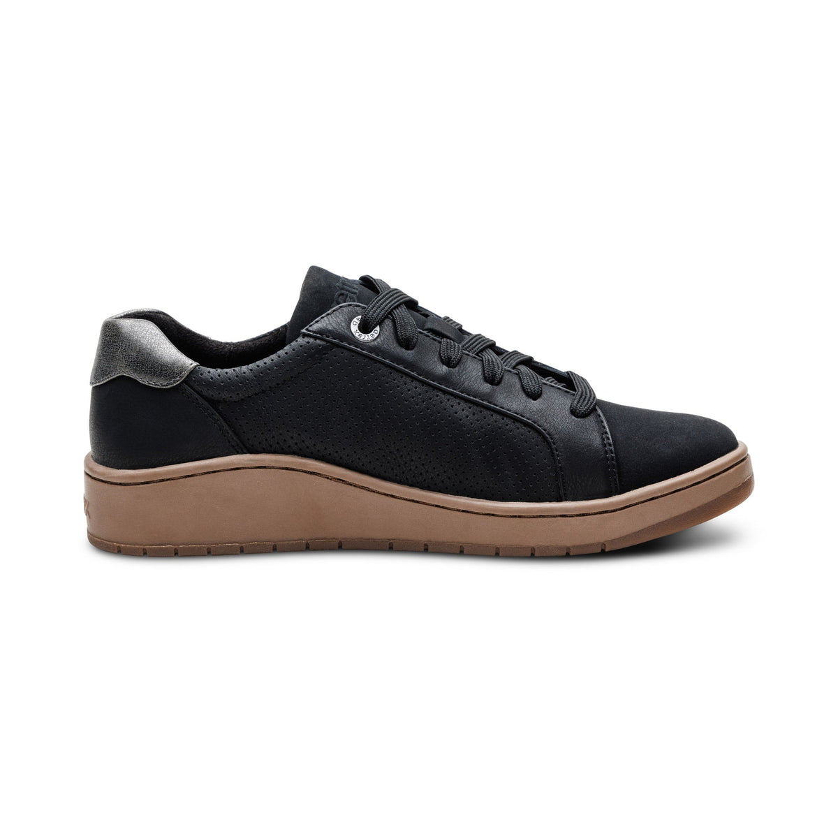 Aetrex Michaela Lace-Up Sneaker - Black/Brown
