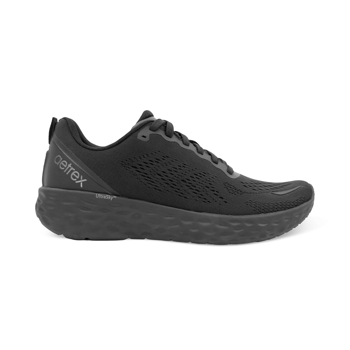 Aetrex Danika Arch Support Sneaker - Black/Black