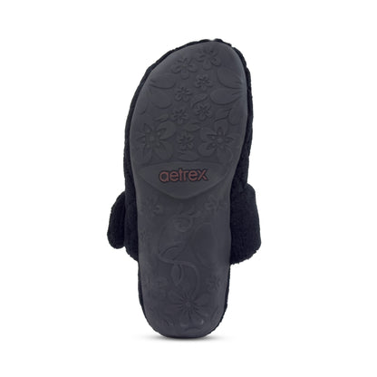 Aetrex Maya Closed Toe Slipper - Black