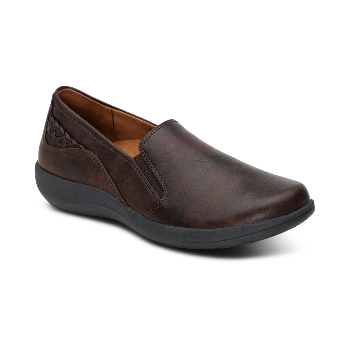 Aetrex Alice Arch Support Slip-On - Dark Brown