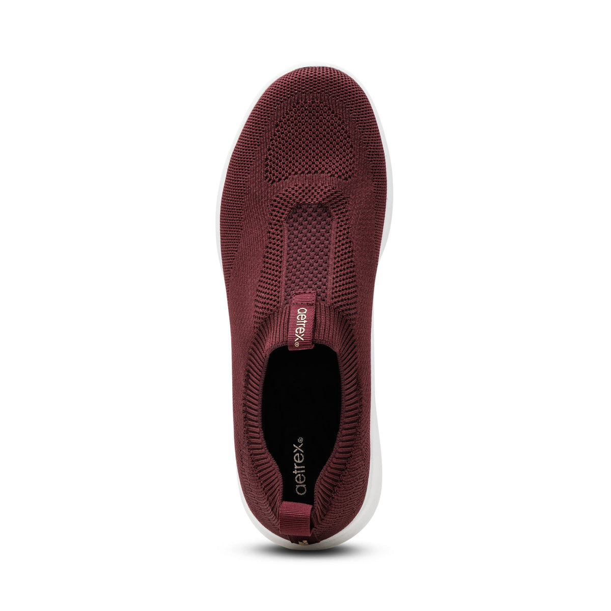 Aetrex Felicity Knit Slip-On Sneaker - Burgundy