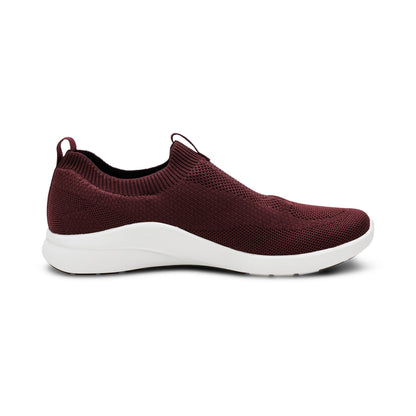 Aetrex Felicity Knit Slip-On Sneaker - Burgundy