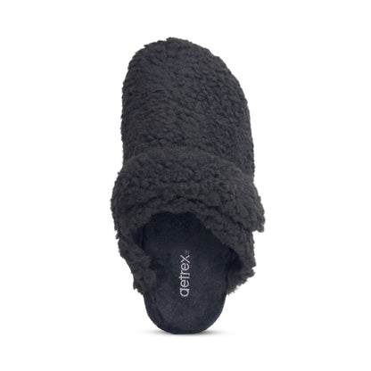 Aetrex Mia Arch Support Slipper - Black