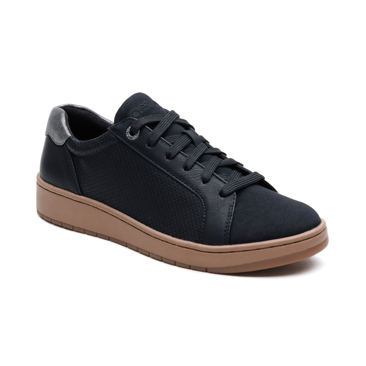 Aetrex Michaela Lace-Up Sneaker - Black/Brown