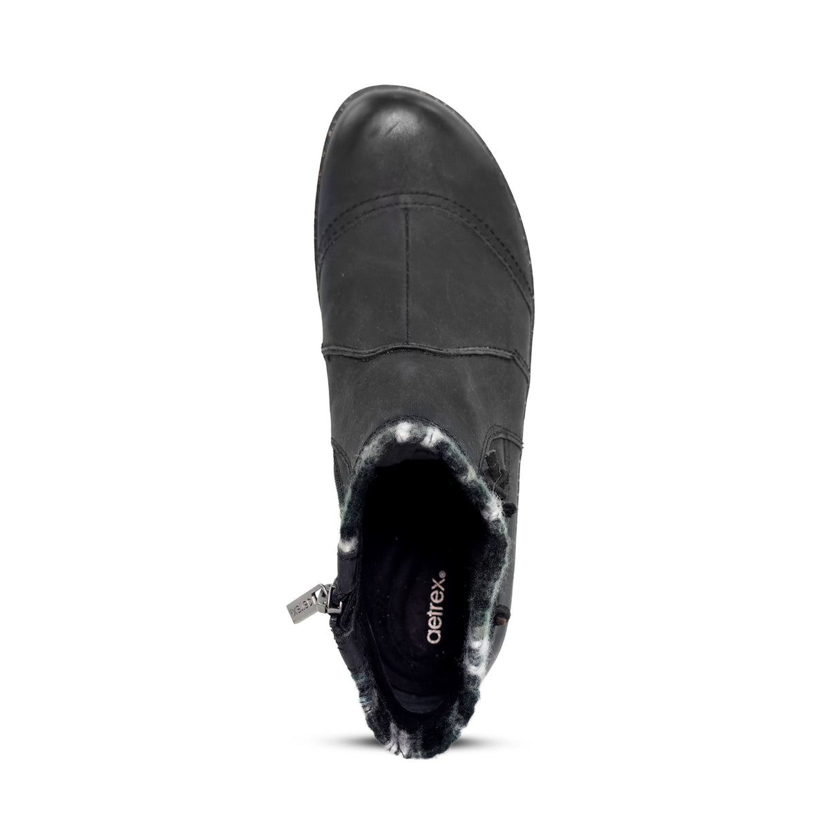 Aetrex Cammie Arch Support Sweater Boot - Black