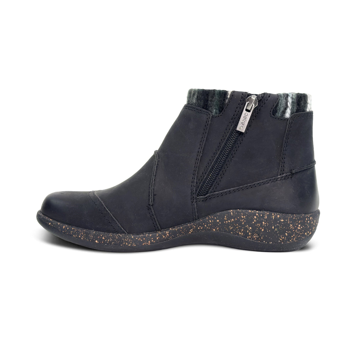 Aetrex Cammie Arch Support Sweater Boot - Black