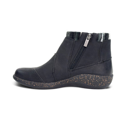 Aetrex Cammie Arch Support Sweater Boot - Black