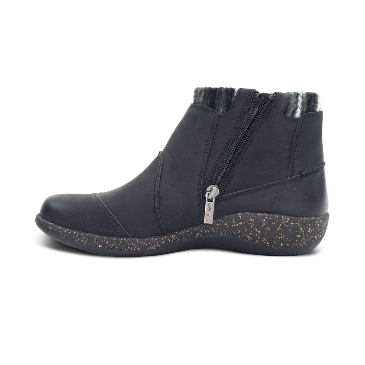 Aetrex Cammie Arch Support Sweater Boot - Black