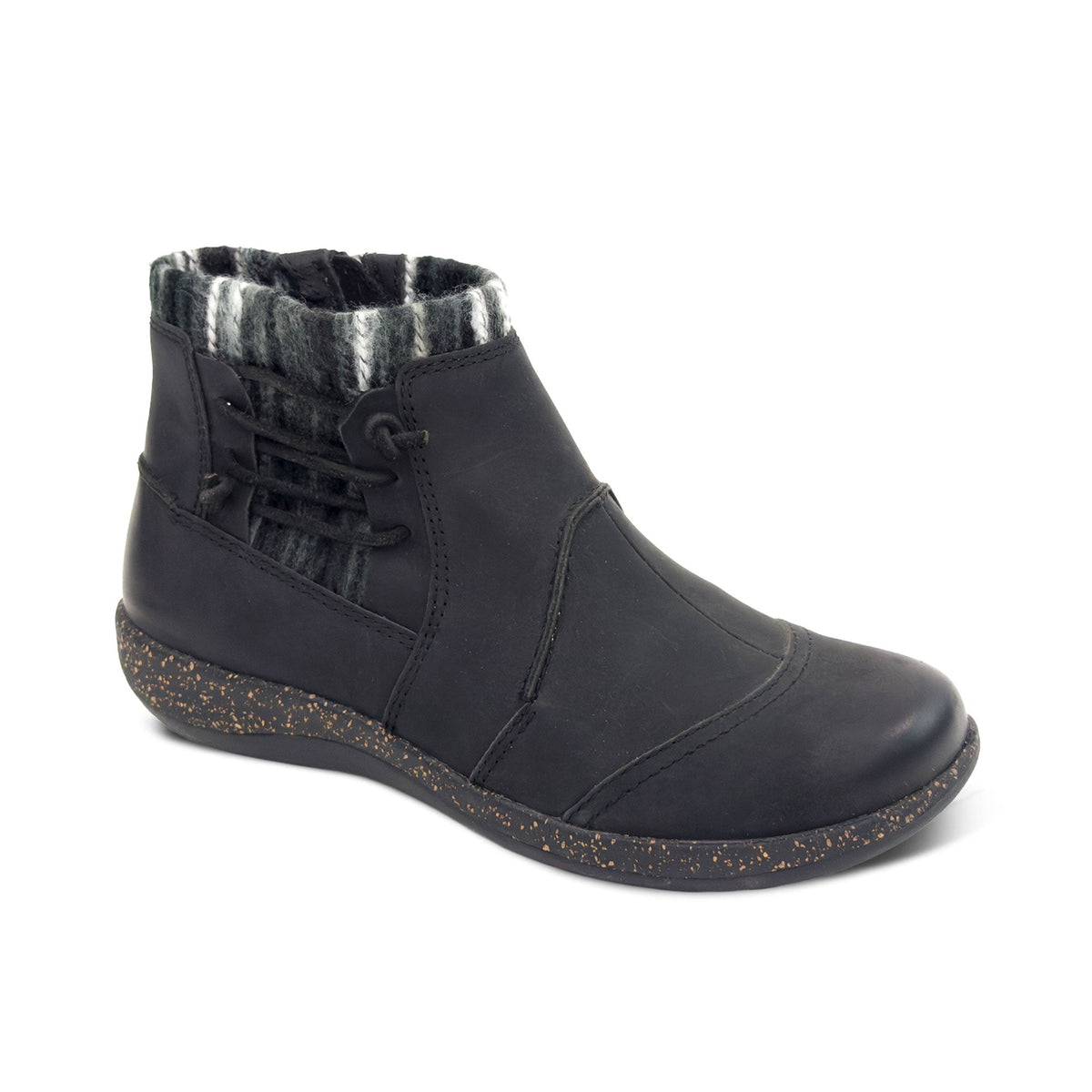 Aetrex Cammie Arch Support Sweater Boot - Black