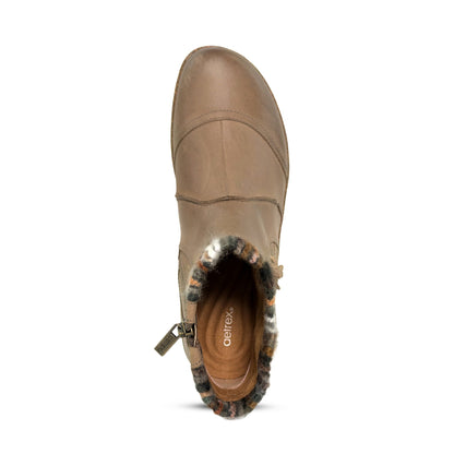 Aetrex Cammie Arch Support Sweater Boot - Cognac