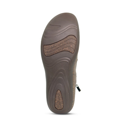 Aetrex Cammie Arch Support Sweater Boot - Cognac