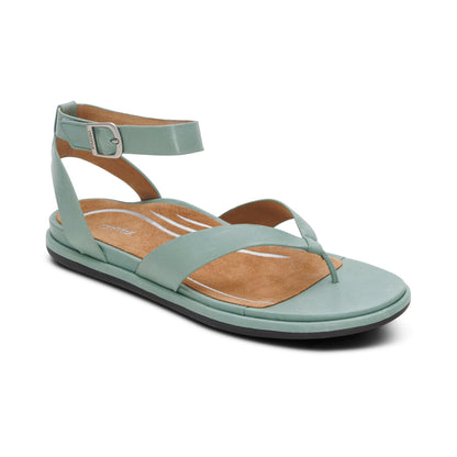 Aetrex Kendall Arch Support Thong Sandal - Sage