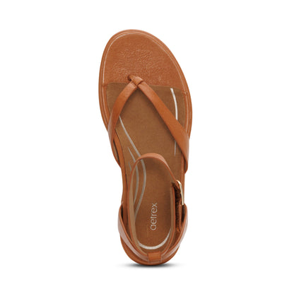 Aetrex Kendall Arch Support Thong Sandal - Ginger
