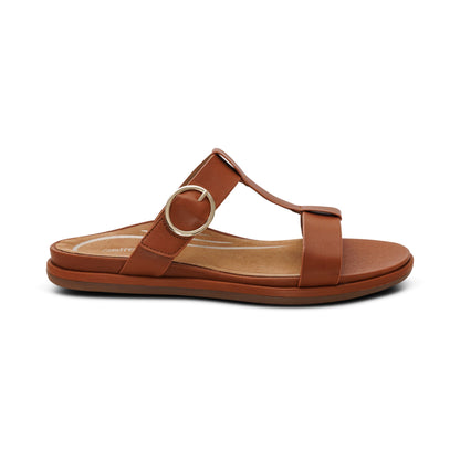 Aetrex Blaire Adjustable Slide Sandal - Ginger