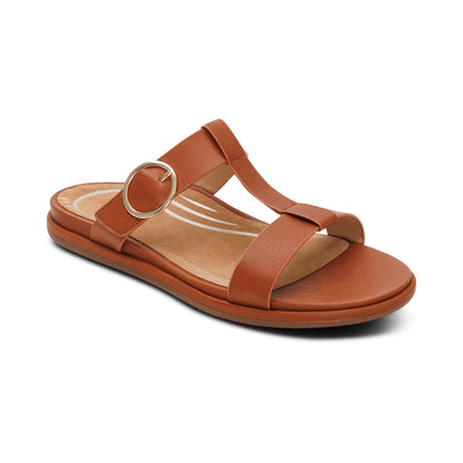 Aetrex Blaire Adjustable Slide Sandal - Ginger