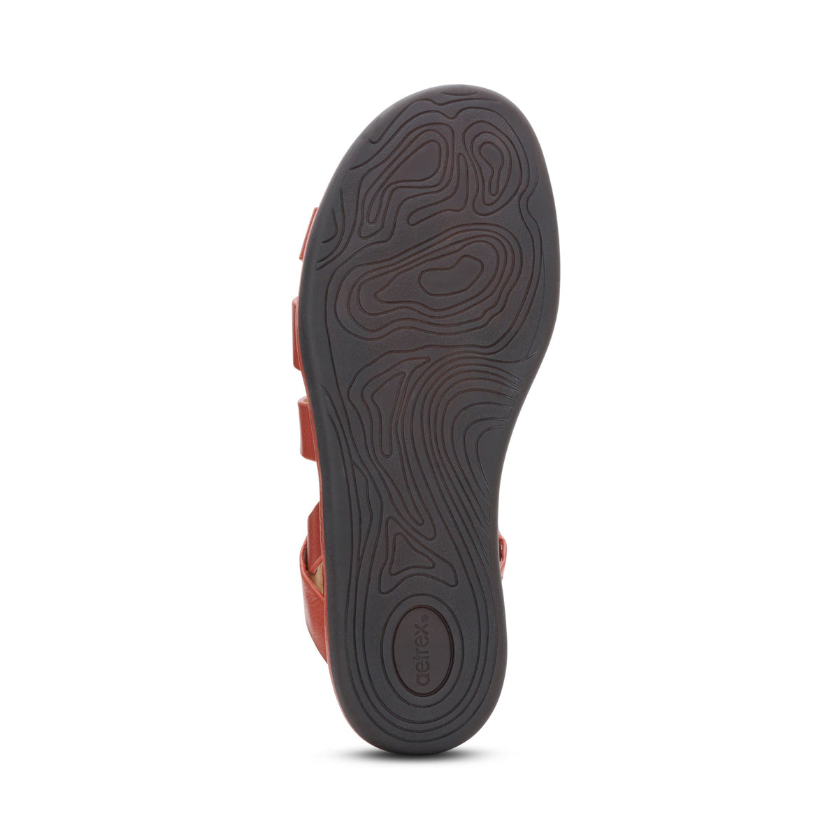 Aetrex Piper Arch Support Strap Sandal - Terracotta