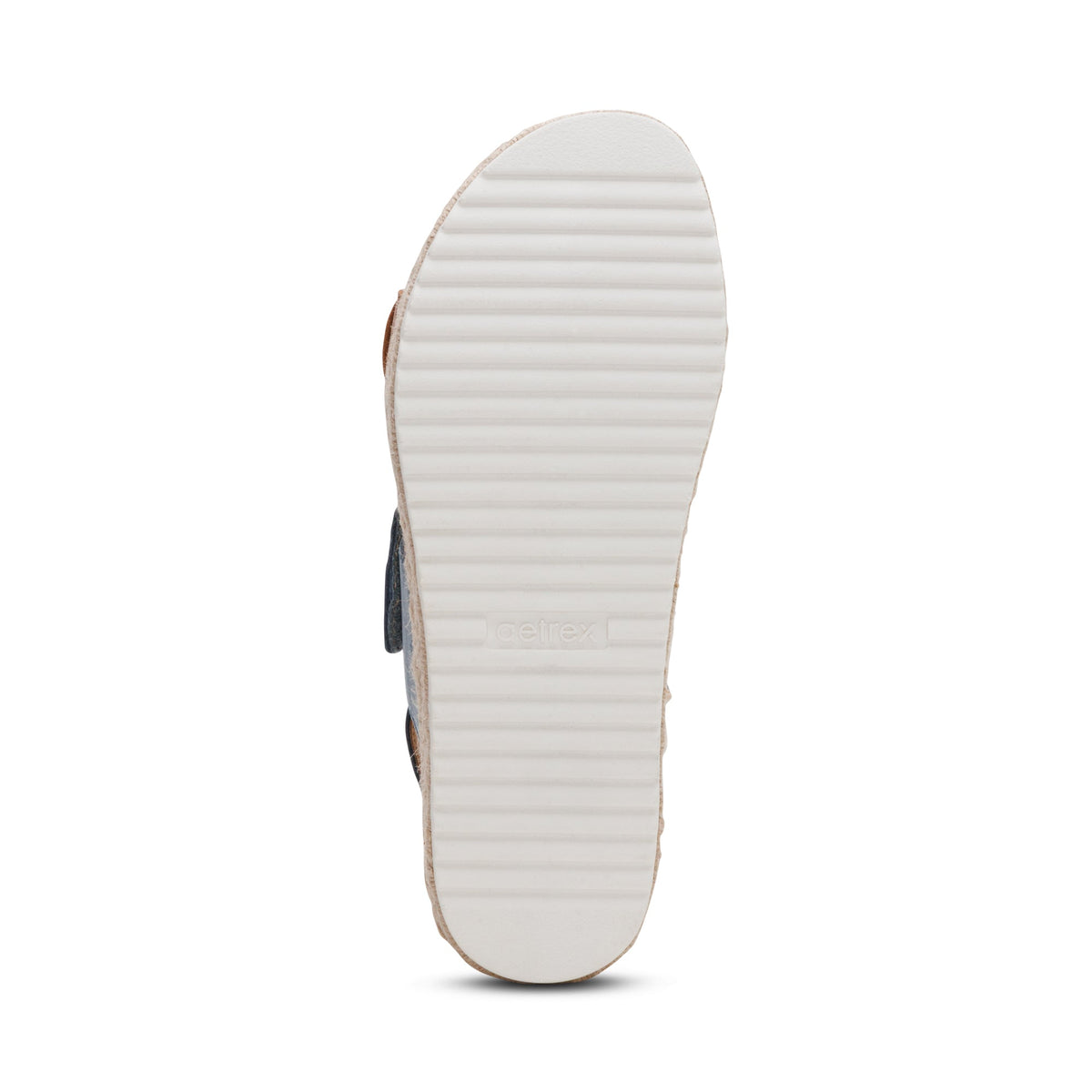 Aetrex Vania Arch Support Platform Sandal - Hazy Blue