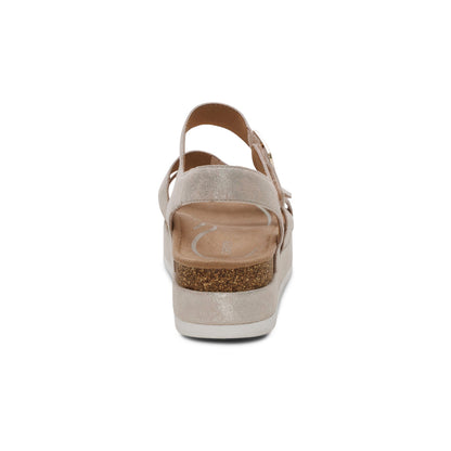 Aetrex Aria Arch Support Platform Sandal - Champagne