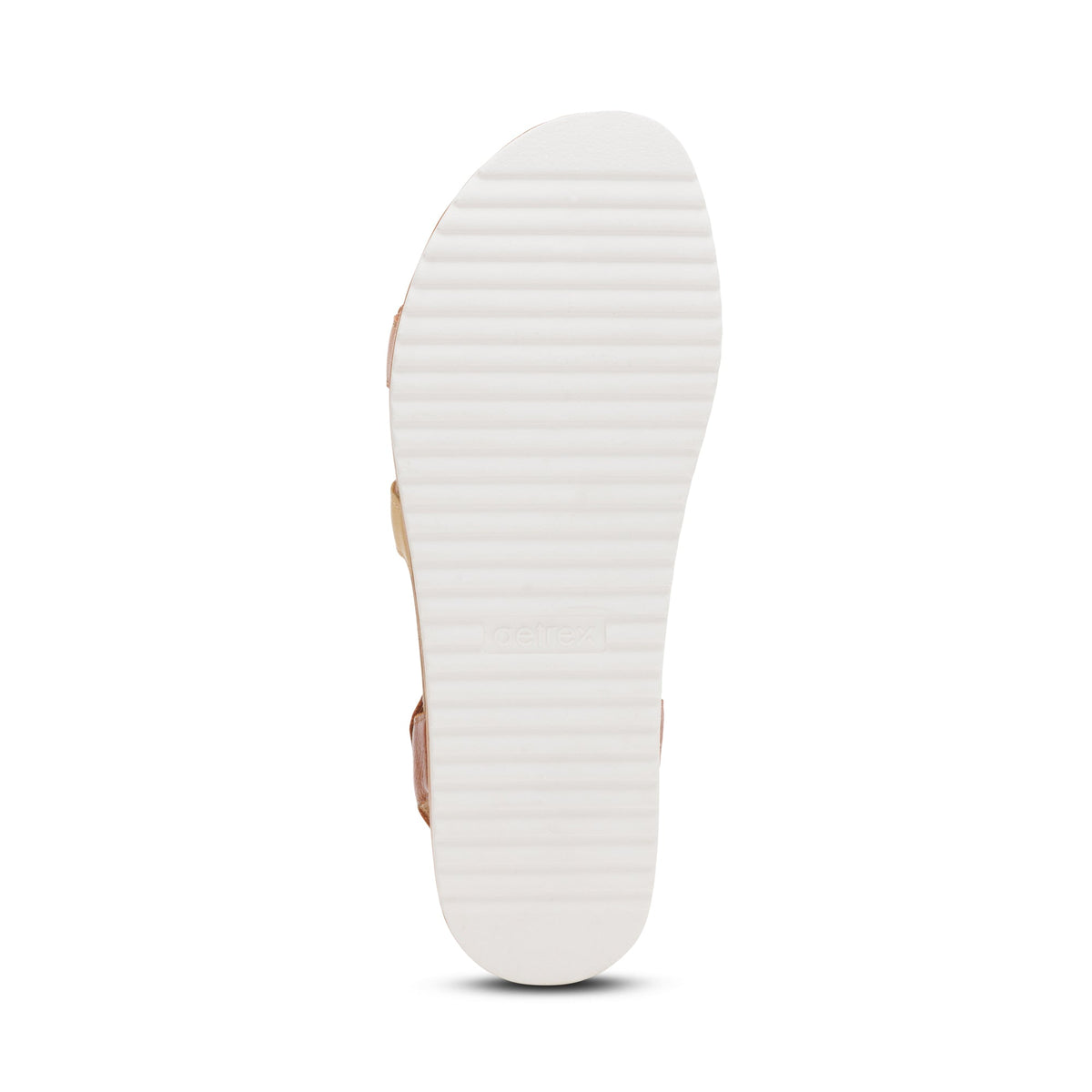 Aetrex Aria Arch Support Platform Sandal - Sand Multi