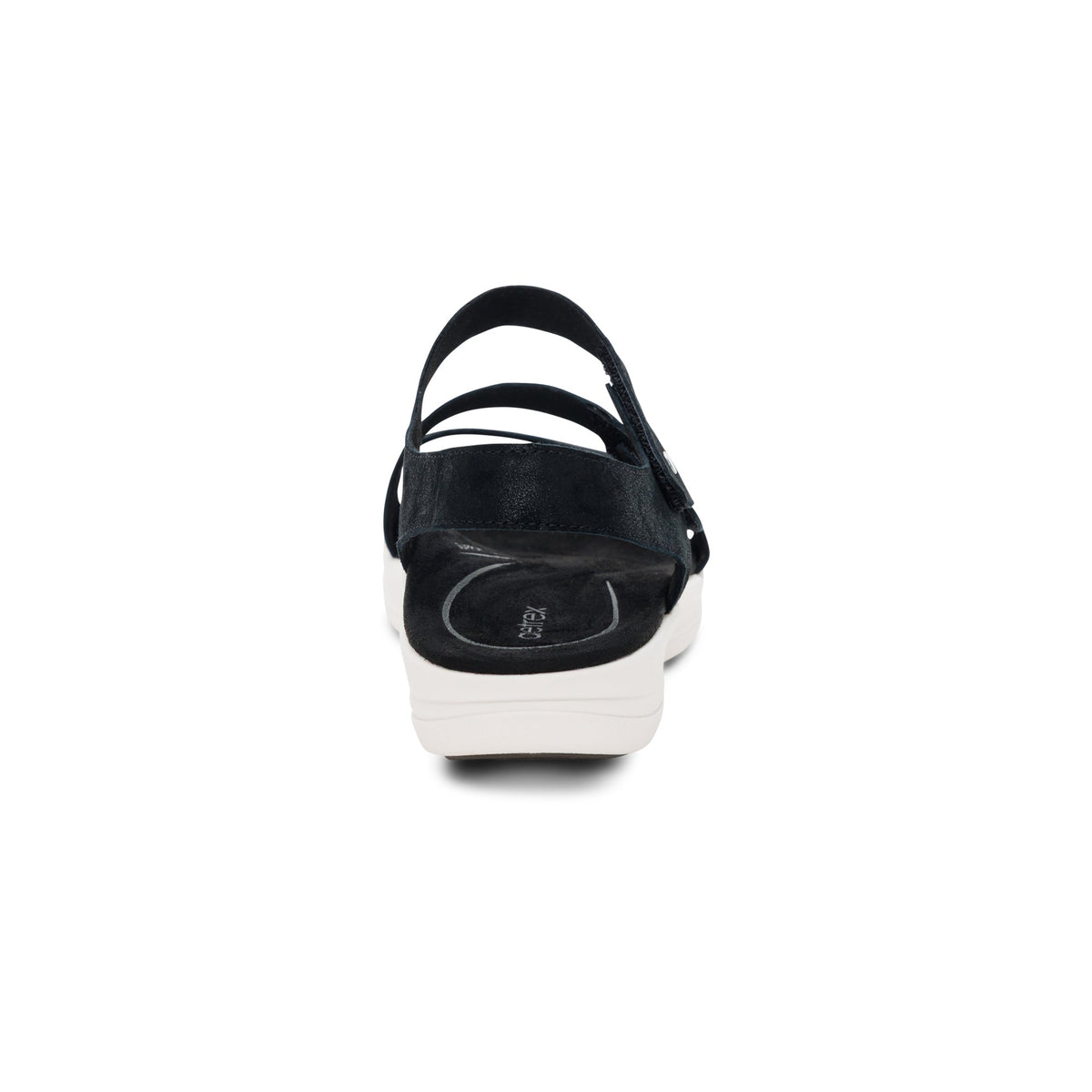Aetrex Savannah Adjustable Quarter Strap Sandal - Black