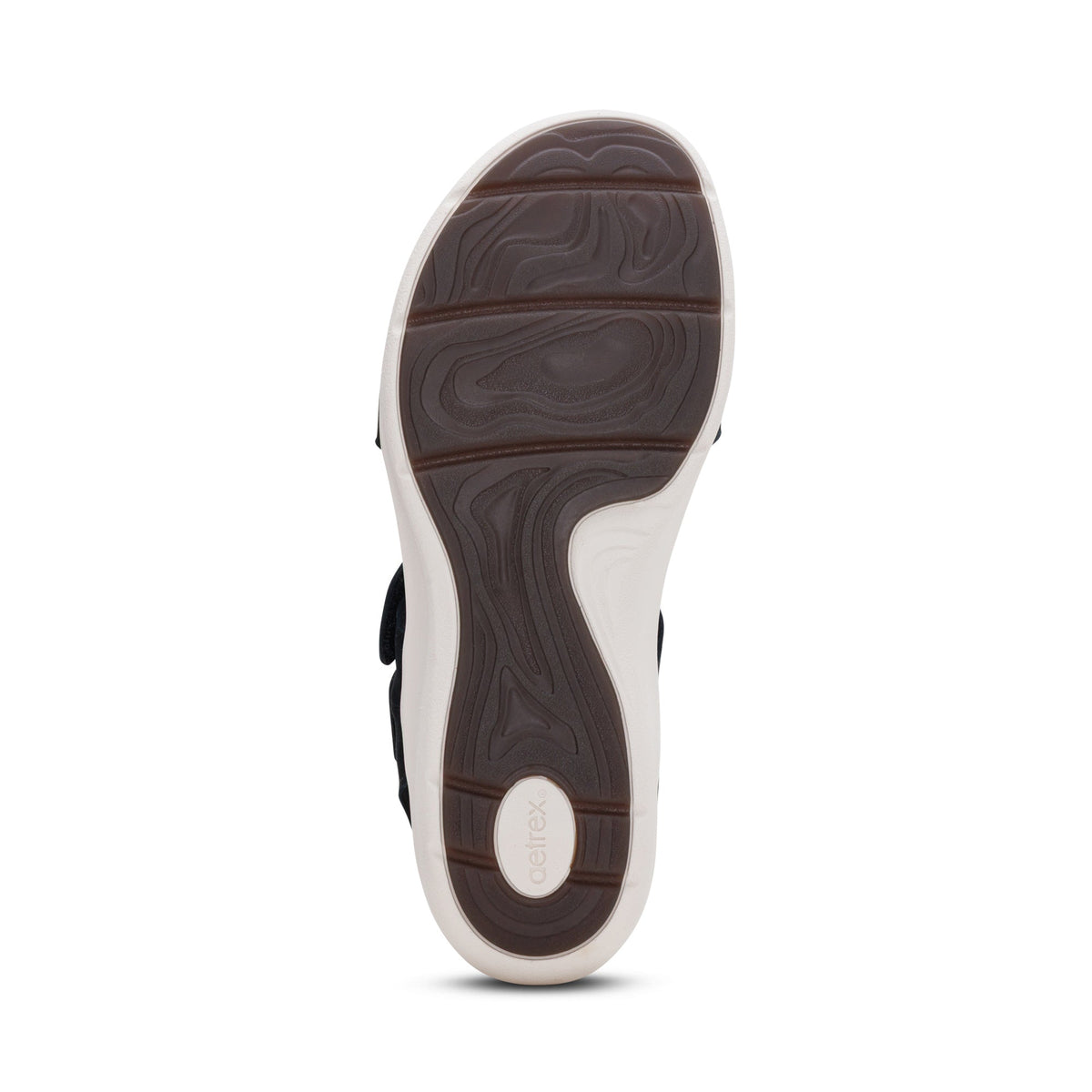 Aetrex Savannah Adjustable Quarter Strap Sandal - Black