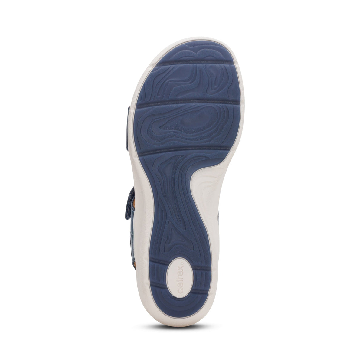 Aetrex Savannah Adjustable Quarter Strap Sandal - Hazy Blue
