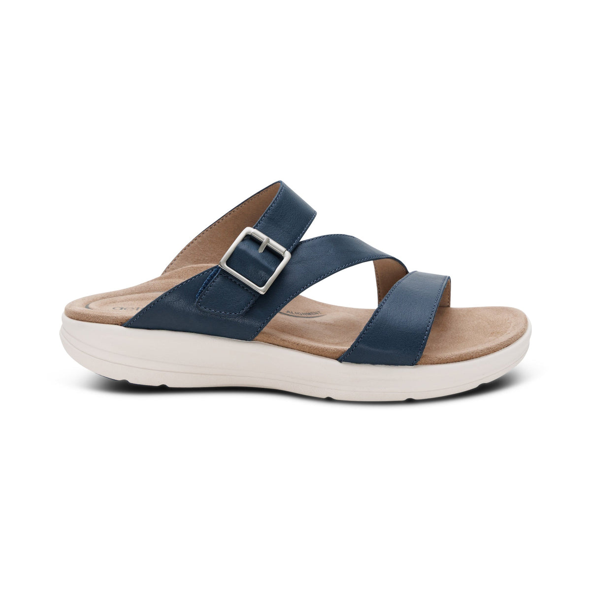 Aetrex Jenny Adjustable Slide Sandal - Navy