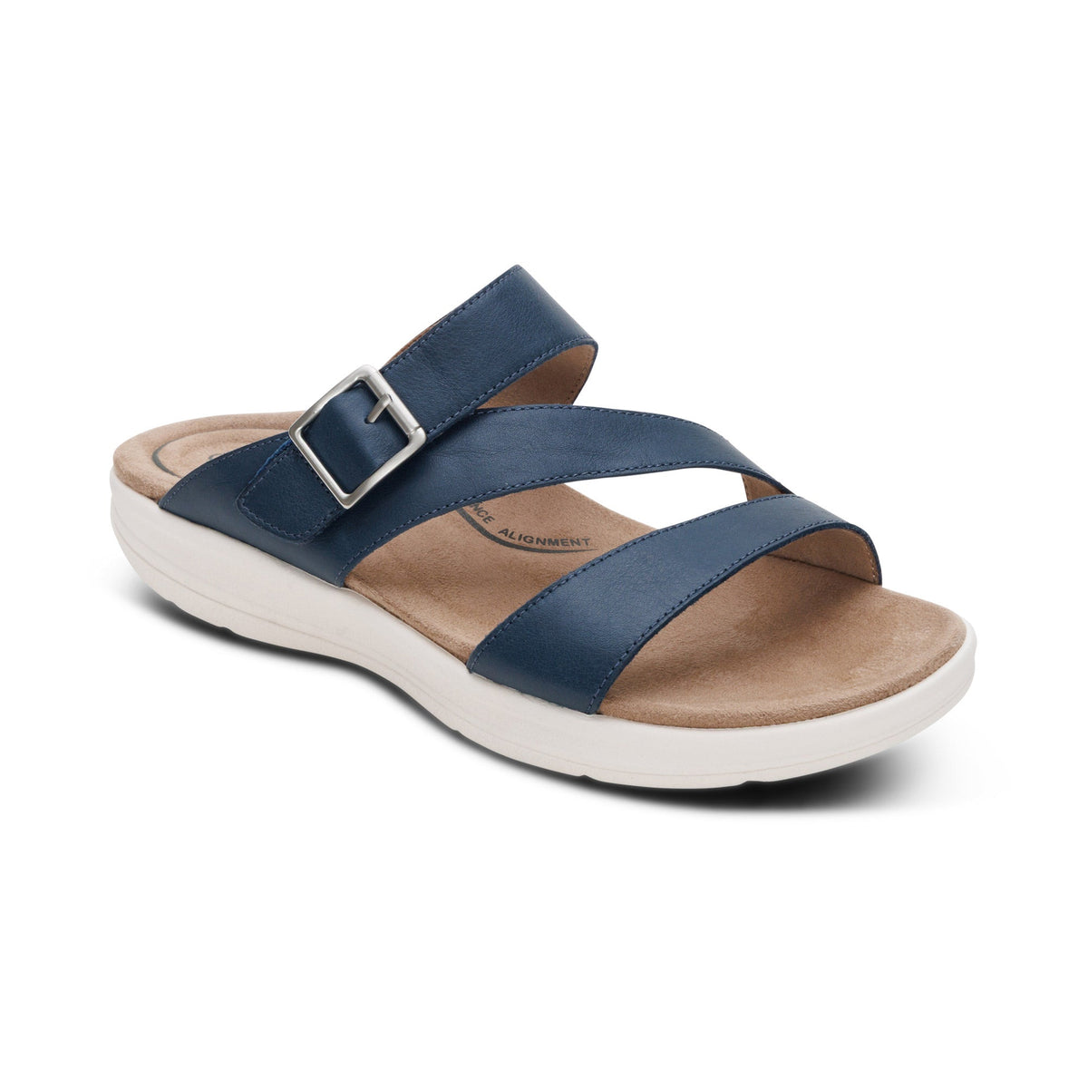 Aetrex Jenny Adjustable Slide Sandal - Navy