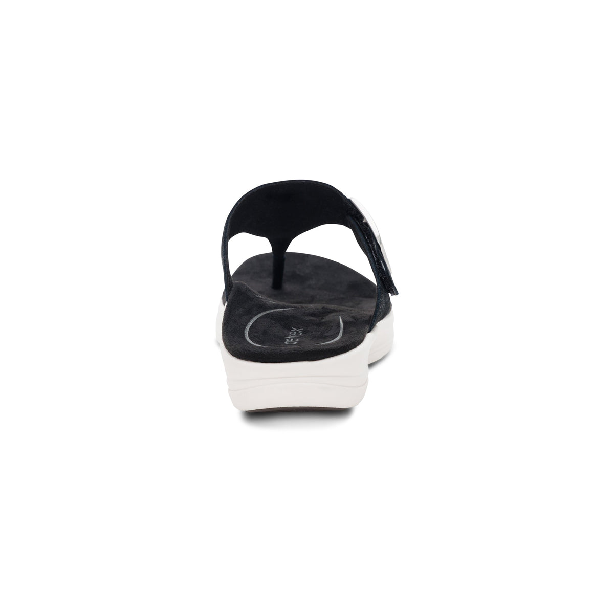 Aetrex Donna Adjustable Thong Sandal - Black
