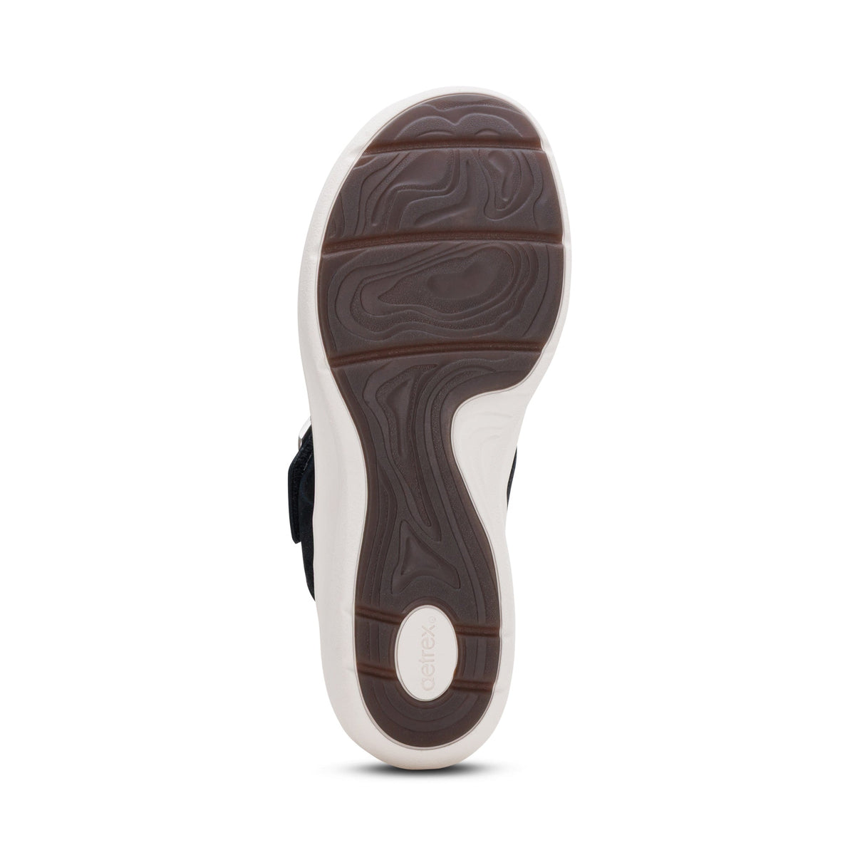 Aetrex Donna Adjustable Thong Sandal - Black