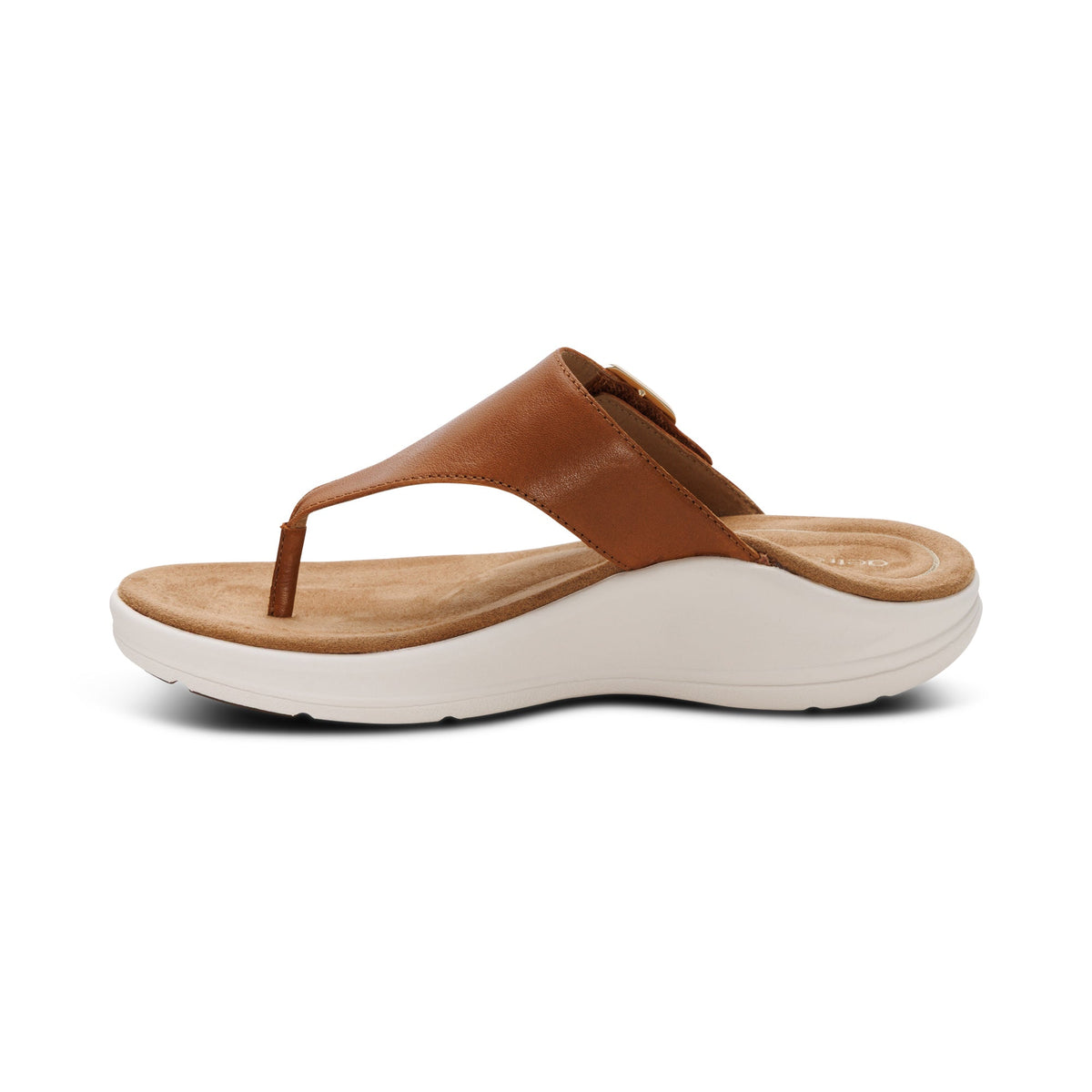 Aetrex Donna Adjustable Thong Sandal - Cognac