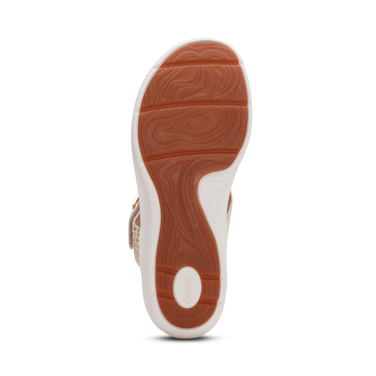 Aetrex Donna Adjustable Thong Sandal - Champagne