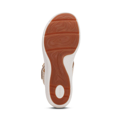 Aetrex Donna Adjustable Thong Sandal - Champagne