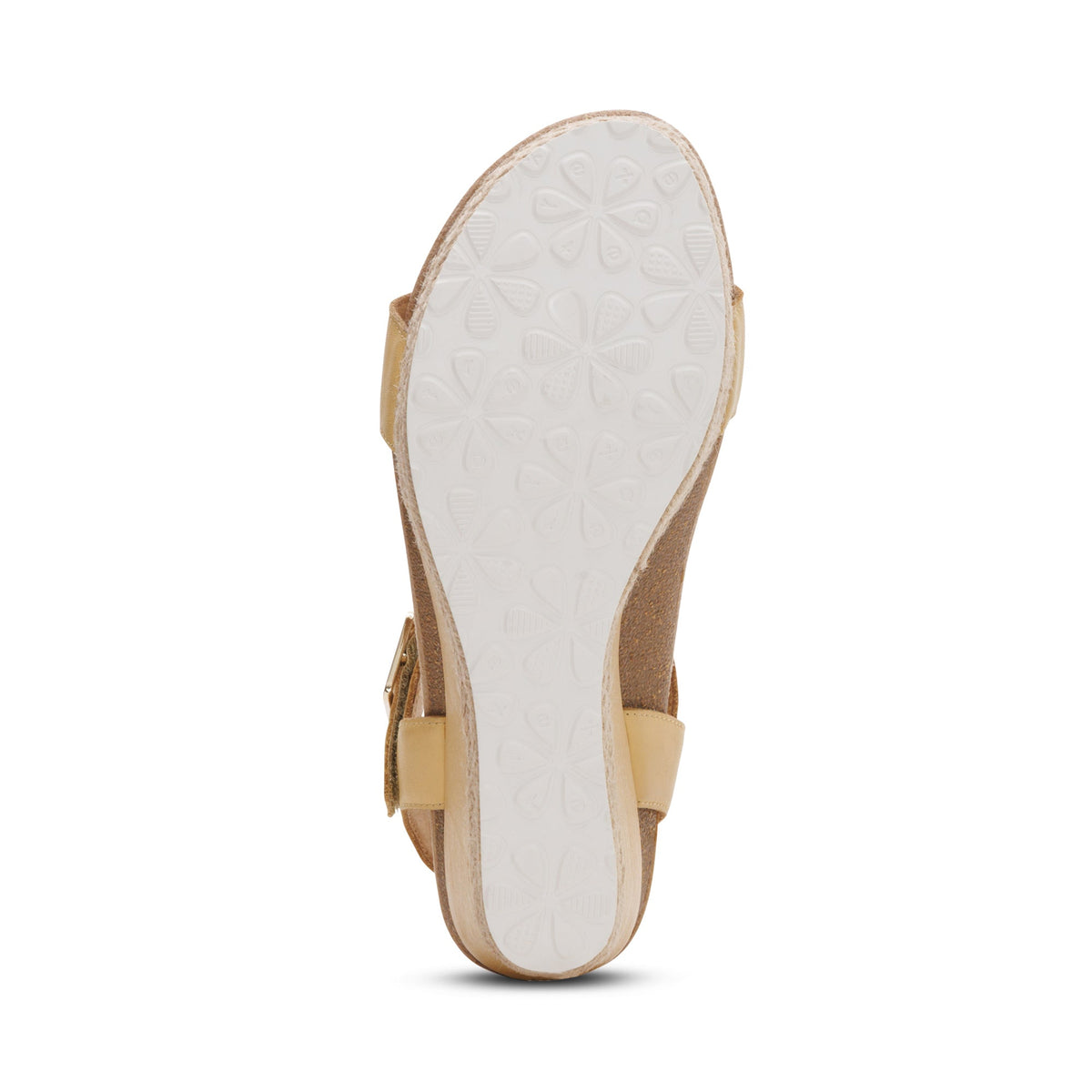 Aetrex Sydney Quarter Strap Espadrille Wedge - Butter