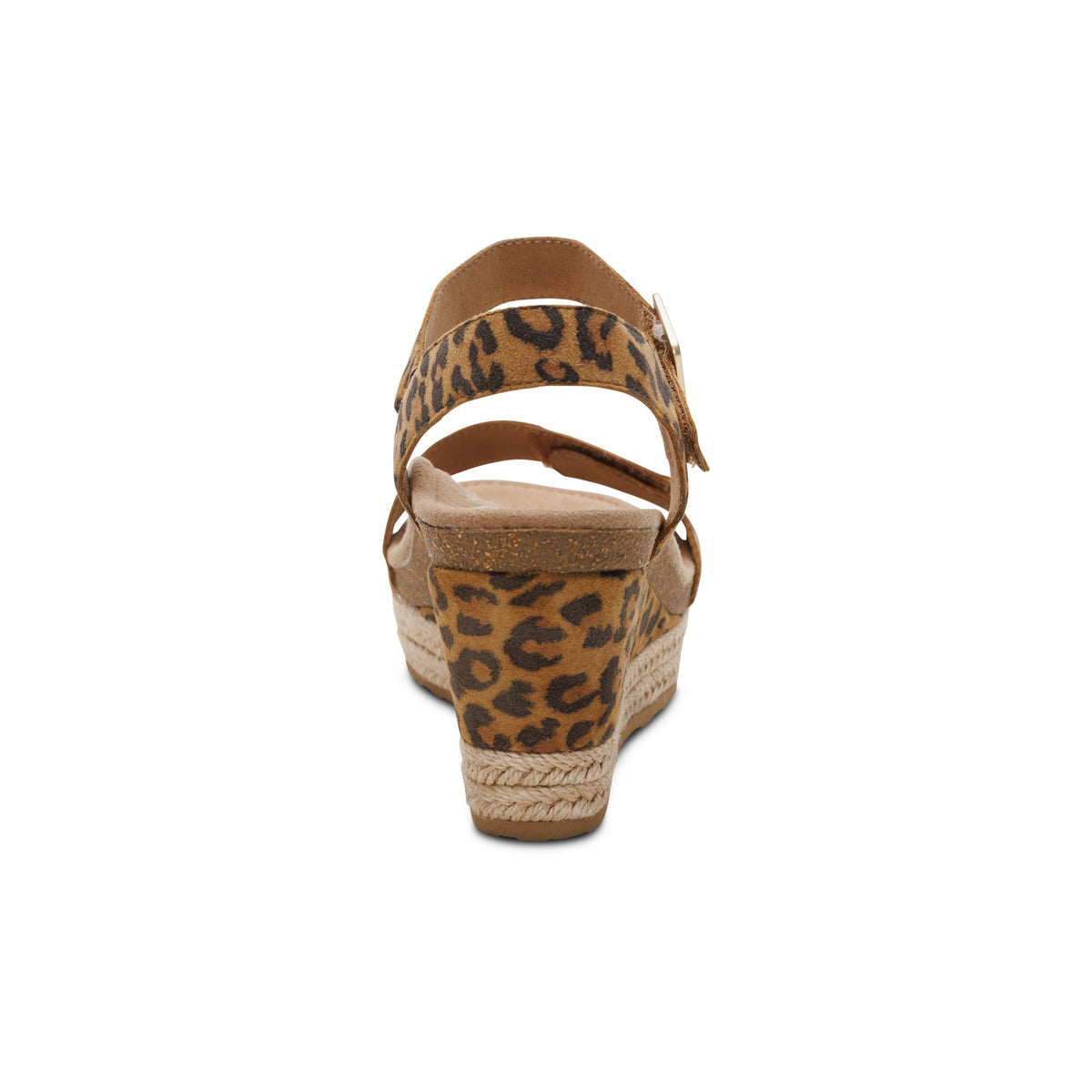 Aetrex Sydney Quarter Strap Espadrille Wedge - Leopard