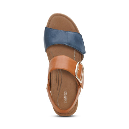 Aetrex Ashley Arch Support Wedge - Hazy Blue Multi