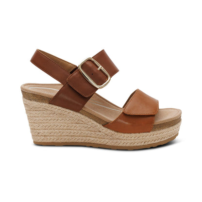 Aetrex Ashley Arch Support Wedge - Coffee Multi