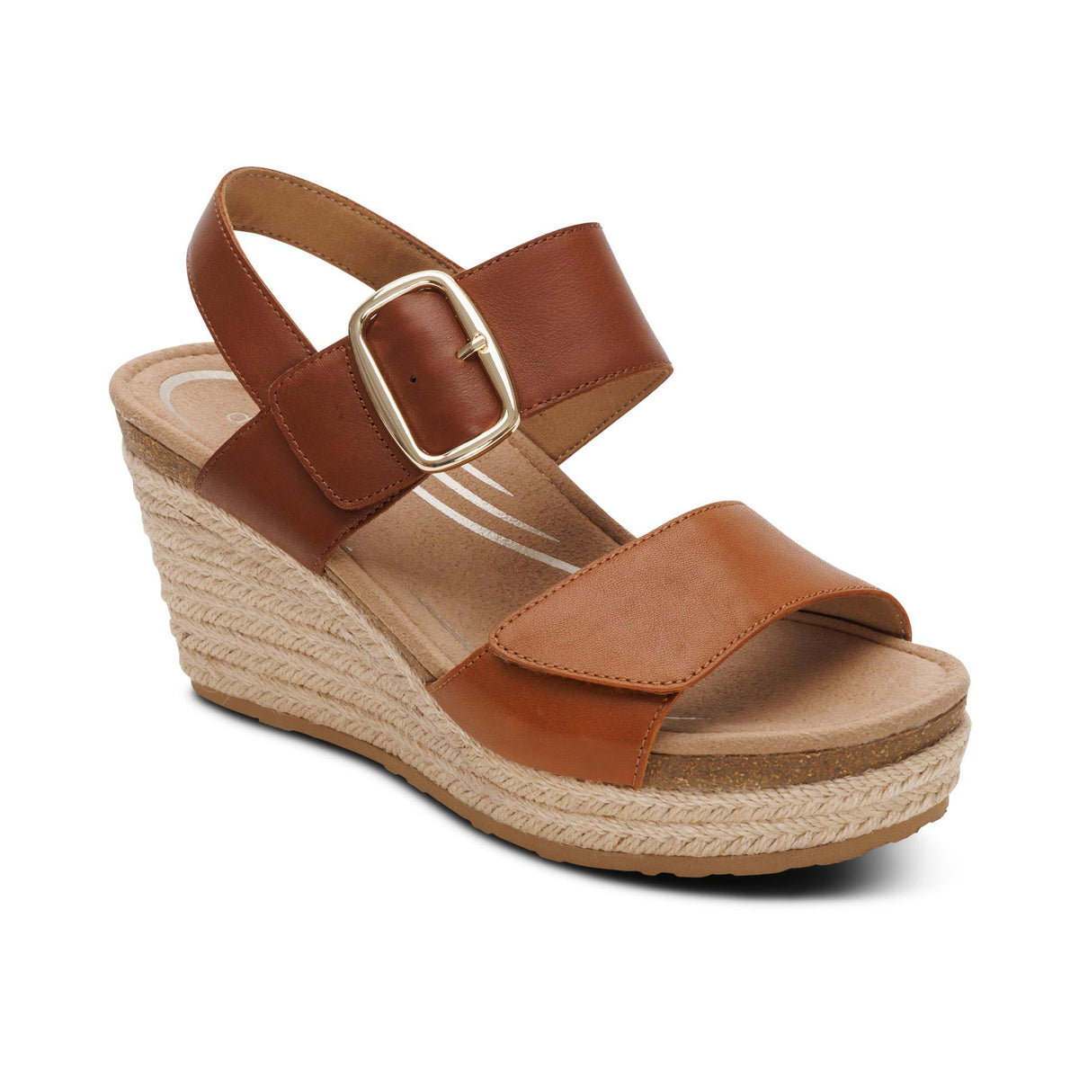 Aetrex Ashley Arch Support Wedge - Coffee Multi