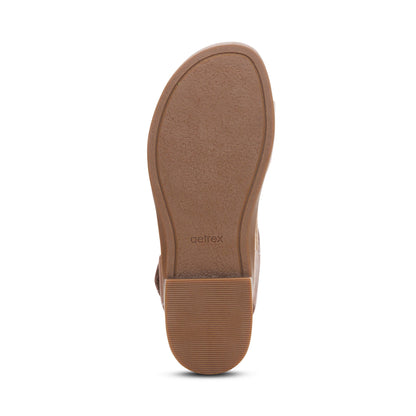 Aetrex Claire Quarter Strap Sandal - Taupe Multi