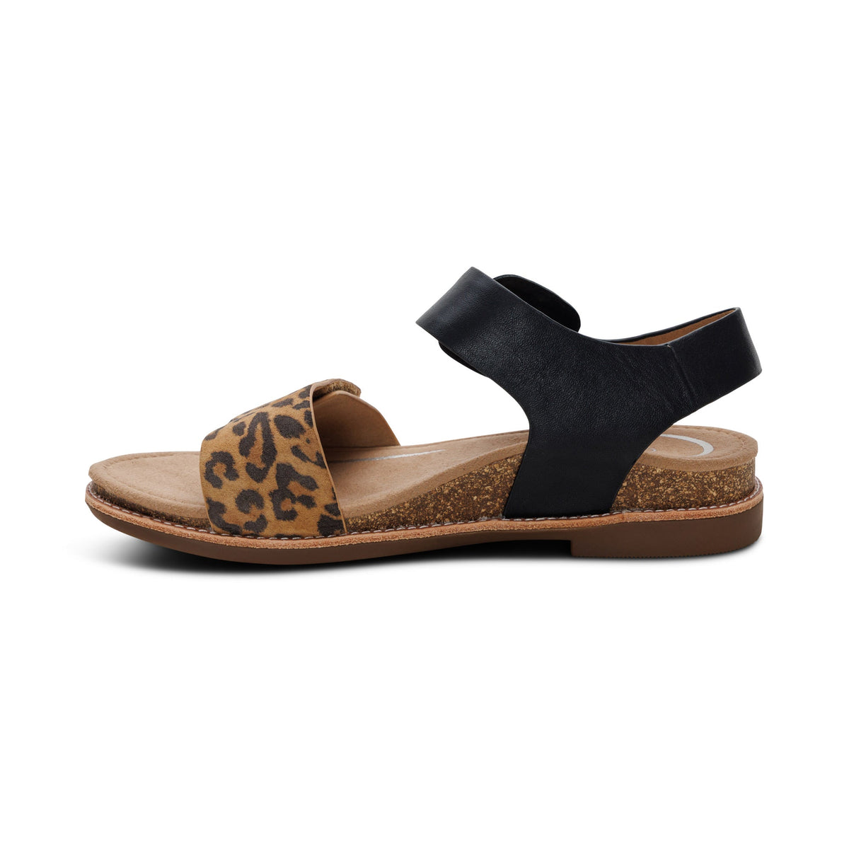 Aetrex Claire Quarter Strap Sandal - Leopard