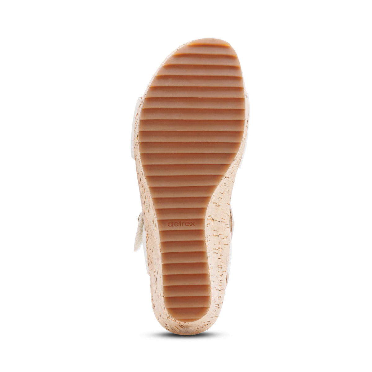 Aetrex Madelyn Quarter Strap Wedge  - Off White