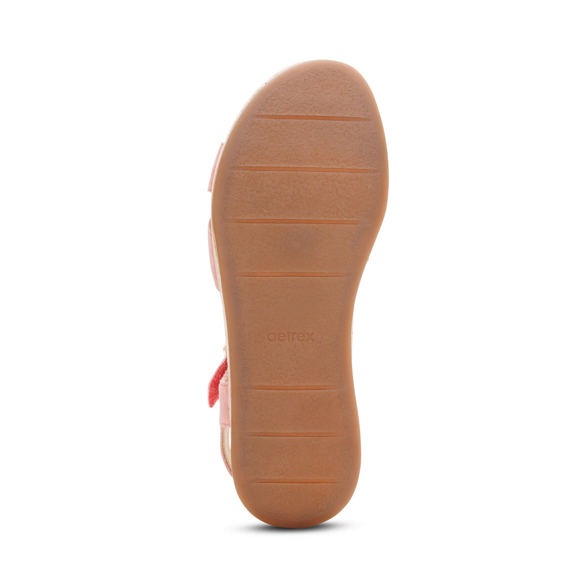 Aetrex Flora Adjustable Quarter Strap Wedge  - Antique Rose