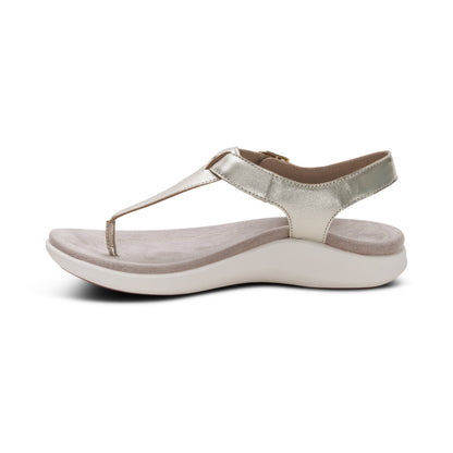 Aetrex Tracey Adjustable Thong Sandal - Champagne