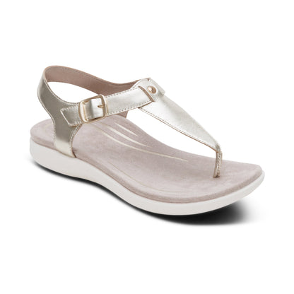 Aetrex Tracey Adjustable Thong Sandal - Champagne