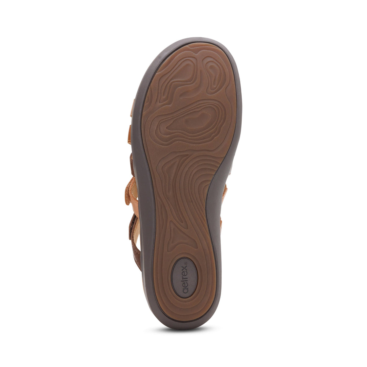 Aetrex Kasey Adjustable Slide Sandal - Tan Multi