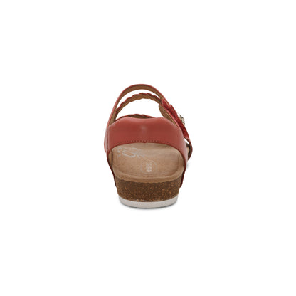 Aetrex Jillian Braided Quarter Strap Sandal - Antique Rose