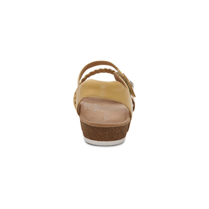 Aetrex Jillian Braided Quarter Strap Sandal - Butter